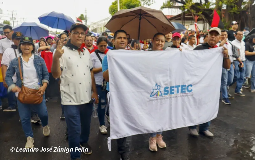 Militancia sandinista protagoniza caminata en homenaje al 47/19 en Managua