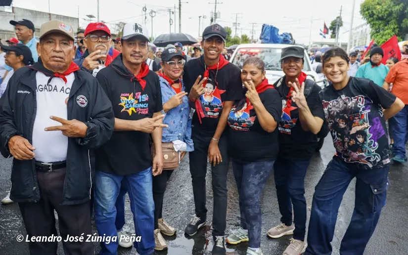 Militancia sandinista protagoniza caminata en homenaje al 47/19 en Managua