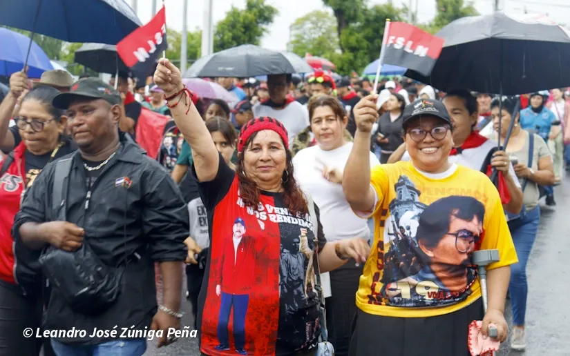 Militancia sandinista protagoniza caminata en homenaje al 47/19 en Managua