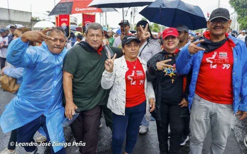 Militancia sandinista protagoniza caminata en homenaje al 47/19 en Managua