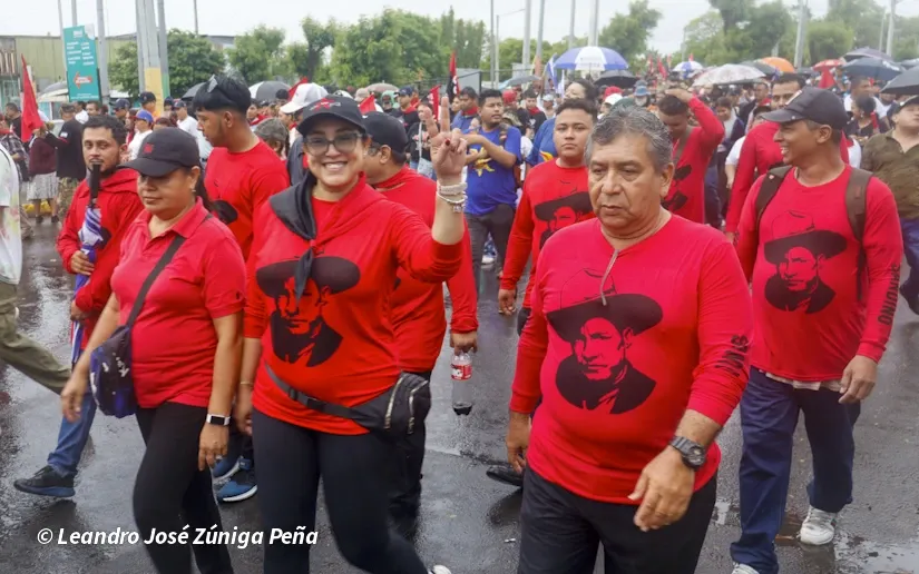 Militancia sandinista protagoniza caminata en homenaje al 47/19 en Managua