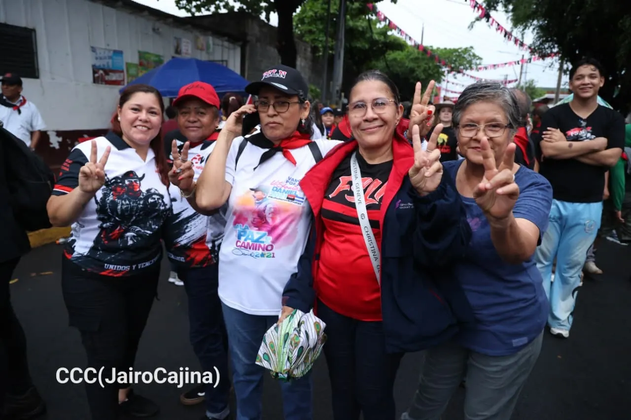 Militancia sandinista protagoniza caminata en homenaje al 47/19 en Managua
