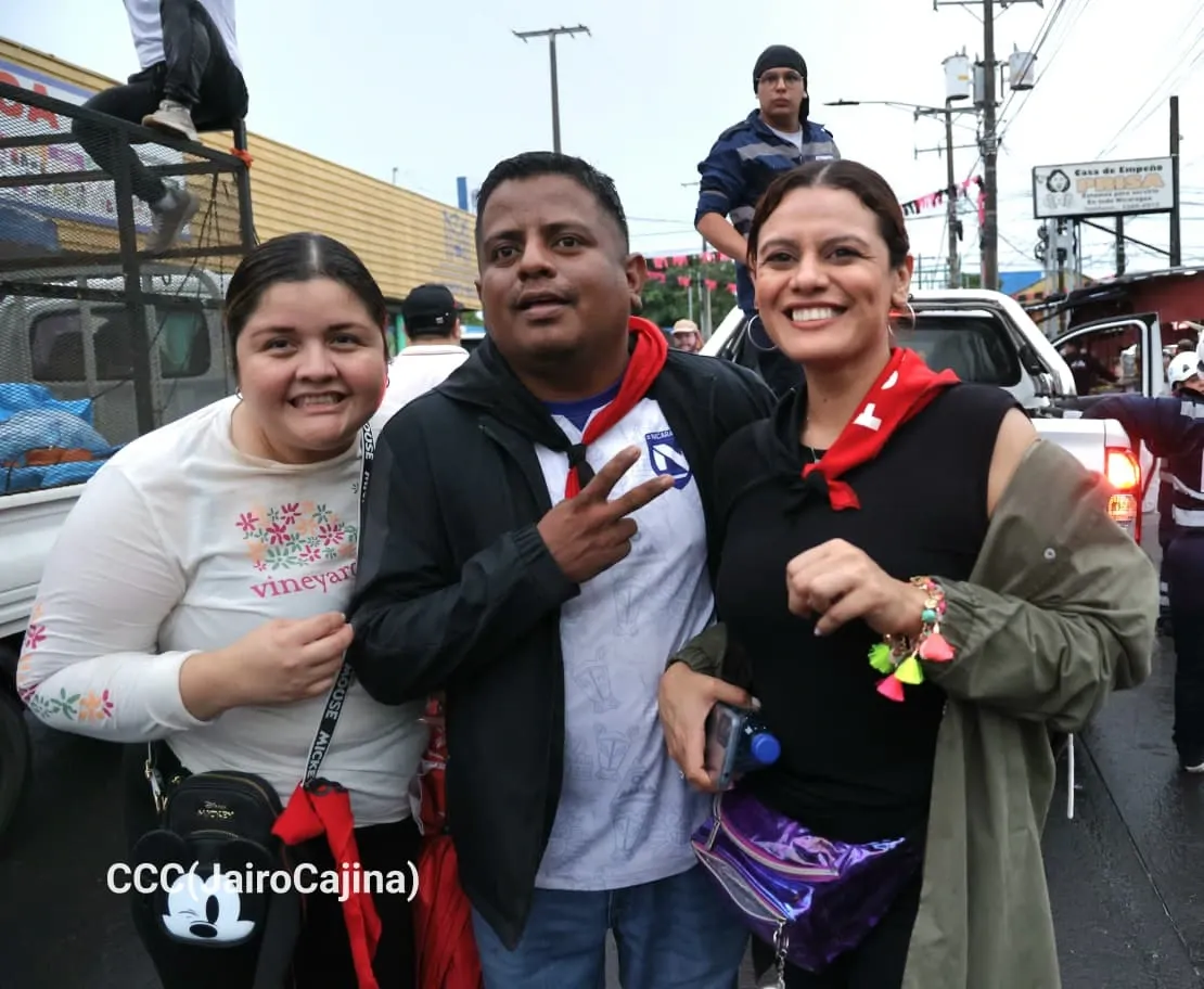 Militancia sandinista protagoniza caminata en homenaje al 47/19 en Managua
