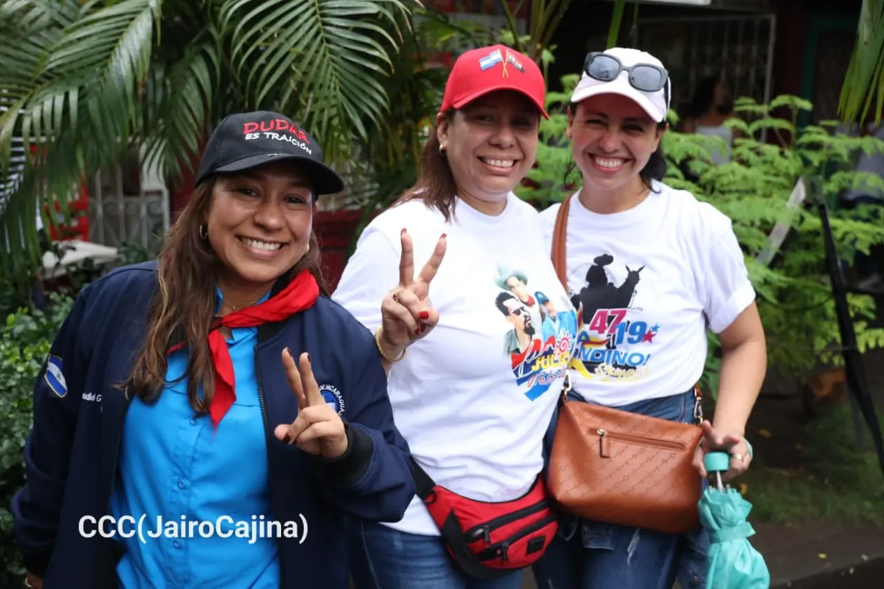Militancia sandinista protagoniza caminata en homenaje al 47/19 en Managua