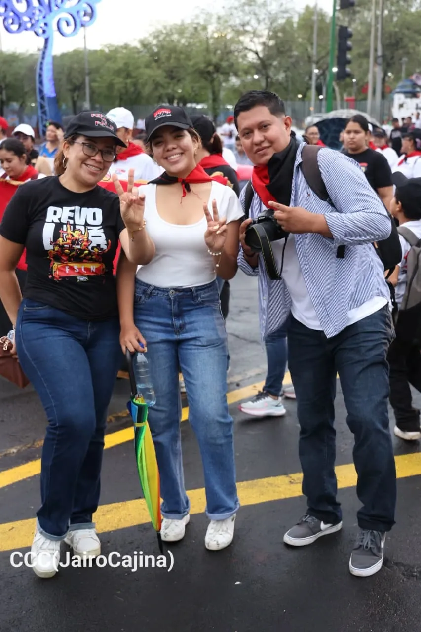 Militancia sandinista protagoniza caminata en homenaje al 47/19 en Managua