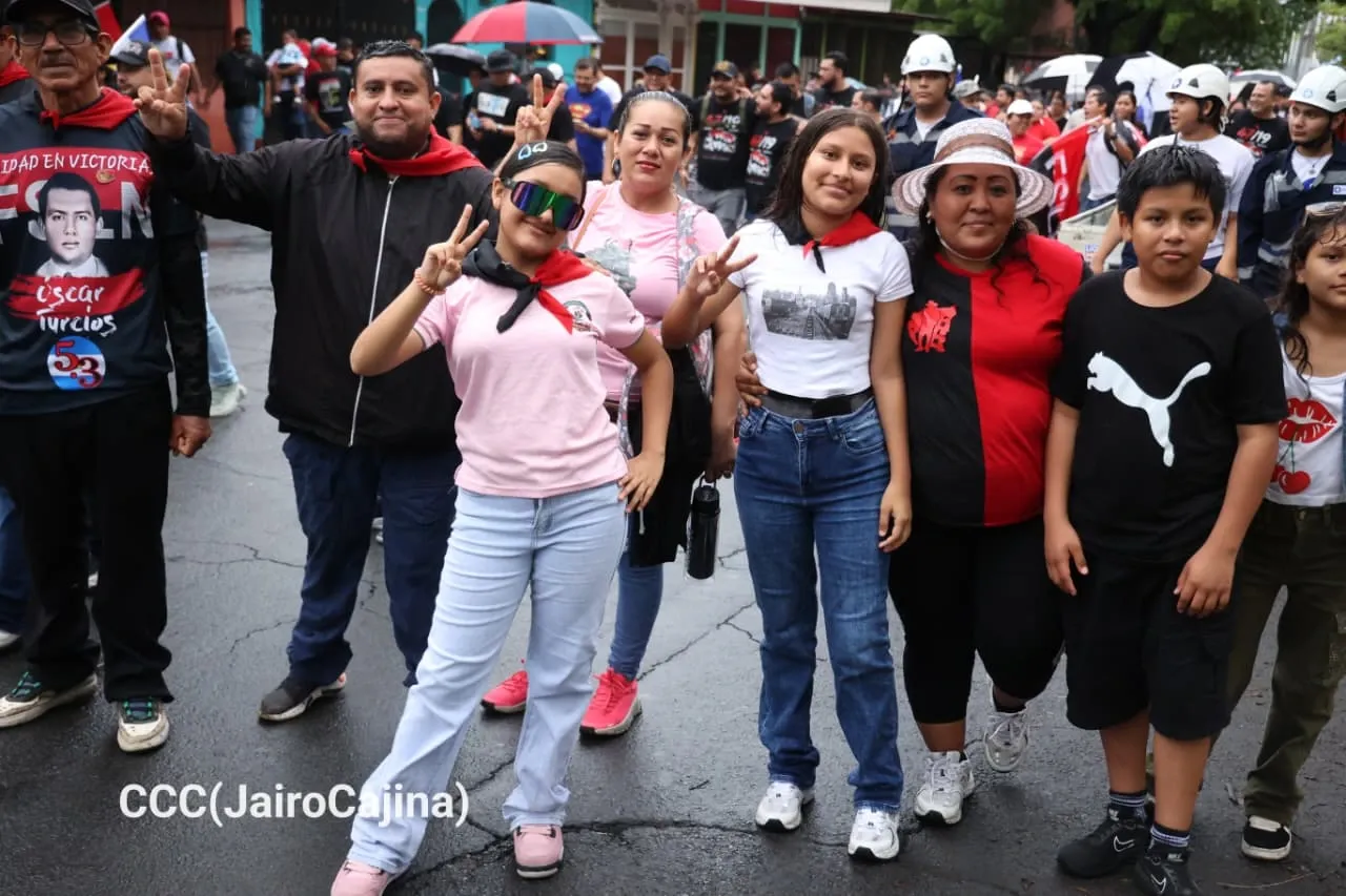 Militancia sandinista protagoniza caminata en homenaje al 47/19 en Managua