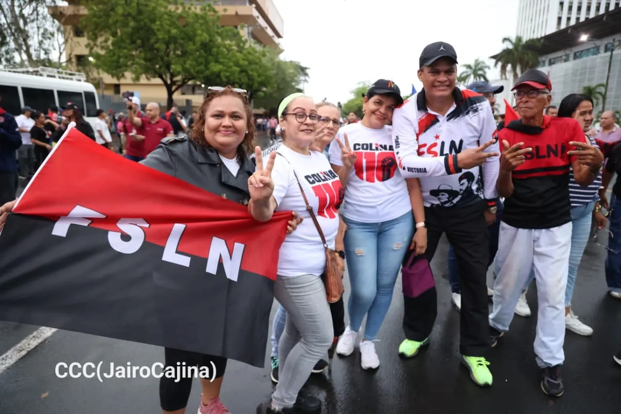 Militancia sandinista protagoniza caminata en homenaje al 47/19 en Managua