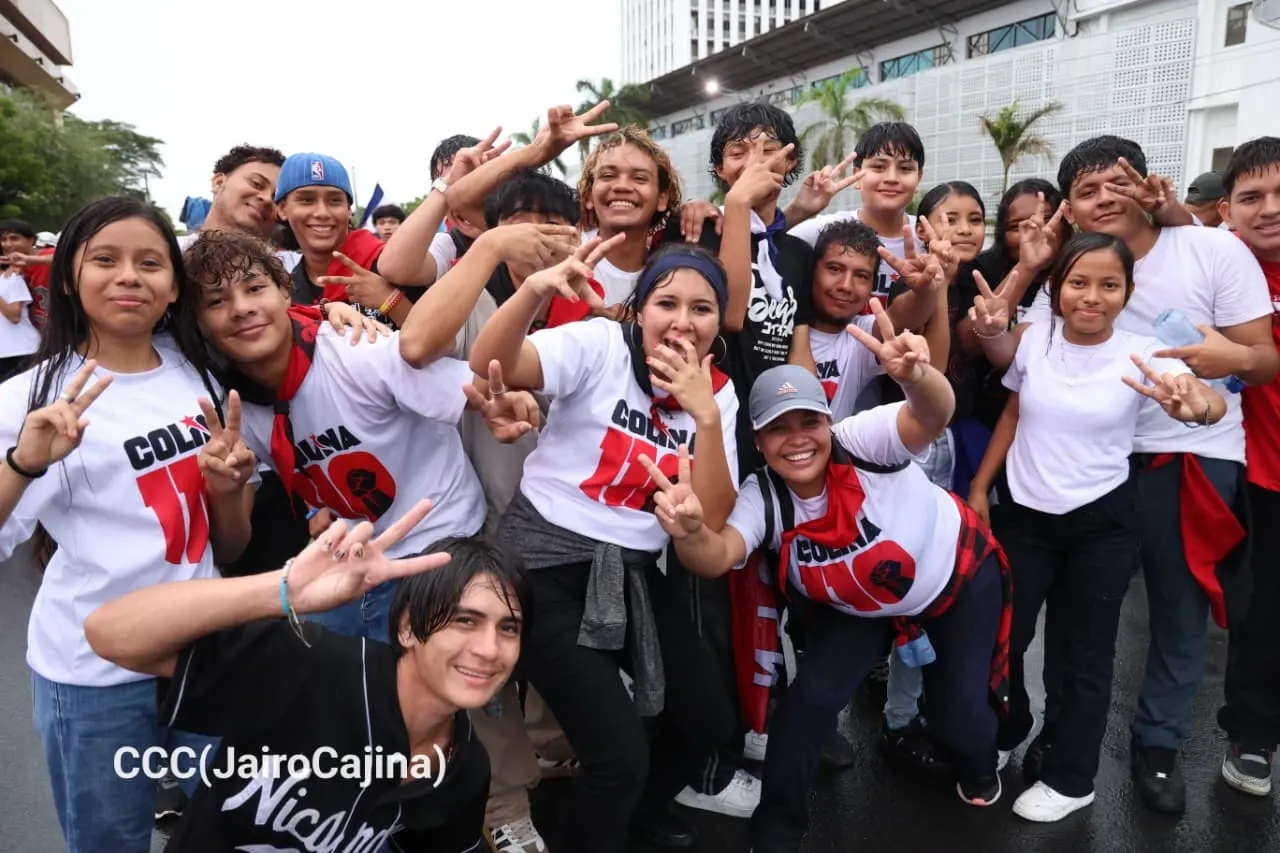 Militancia sandinista protagoniza caminata en homenaje al 47/19 en Managua