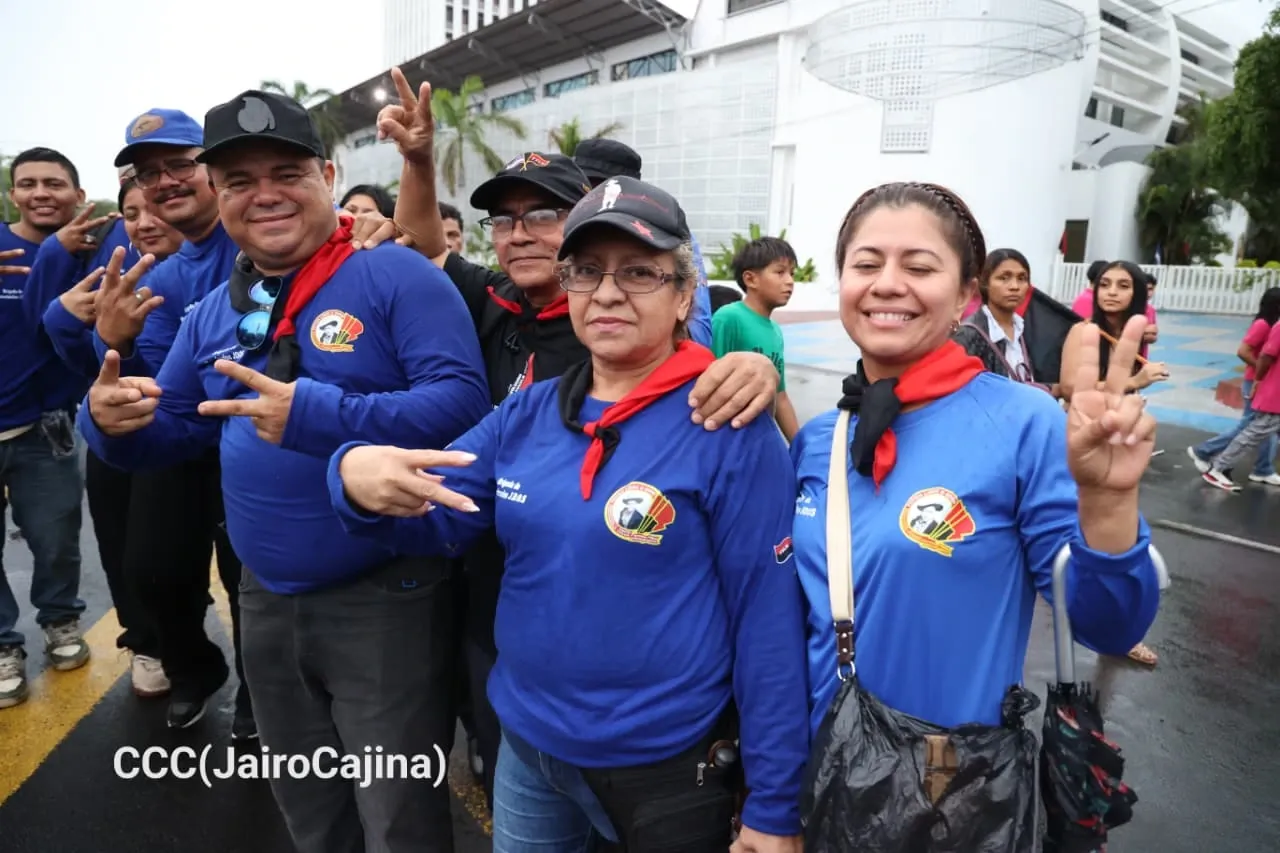 Militancia sandinista protagoniza caminata en homenaje al 47/19 en Managua