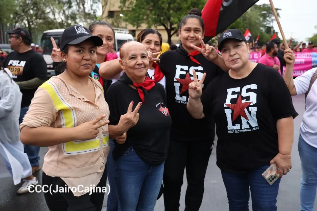 Militancia sandinista protagoniza caminata en homenaje al 47/19 en Managua