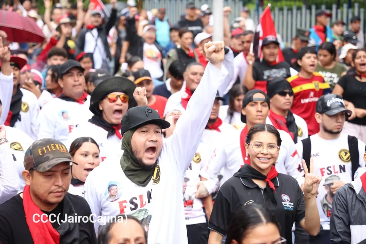 Militancia sandinista protagoniza caminata en homenaje al 47/19 en Managua