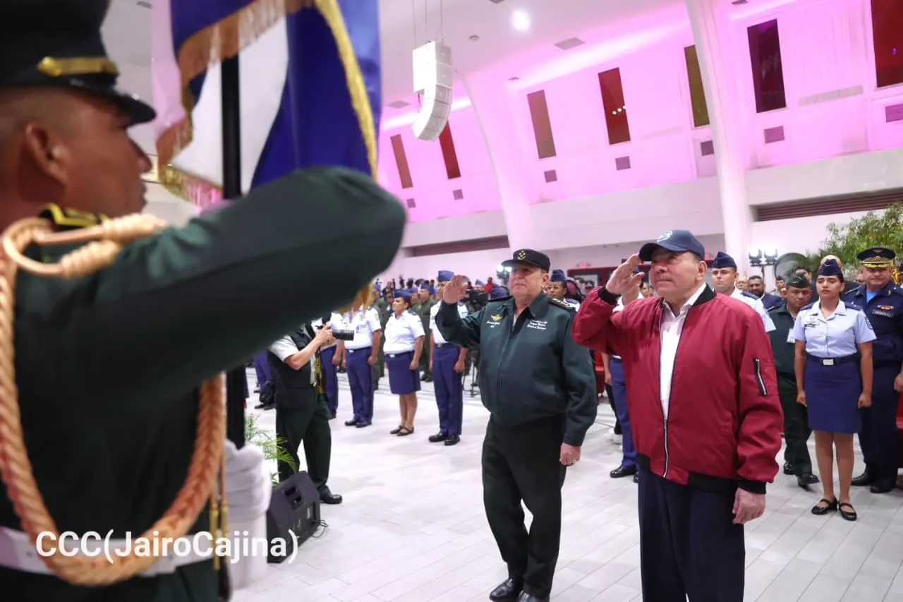Acto del 47.º aniversario de fundación de la Fuerza Aérea y Defensa Antiaérea del Ejército de Nicaragua