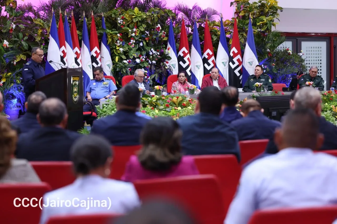 Acto del 47.º aniversario de fundación de la Fuerza Aérea y Defensa Antiaérea del Ejército de Nicaragua