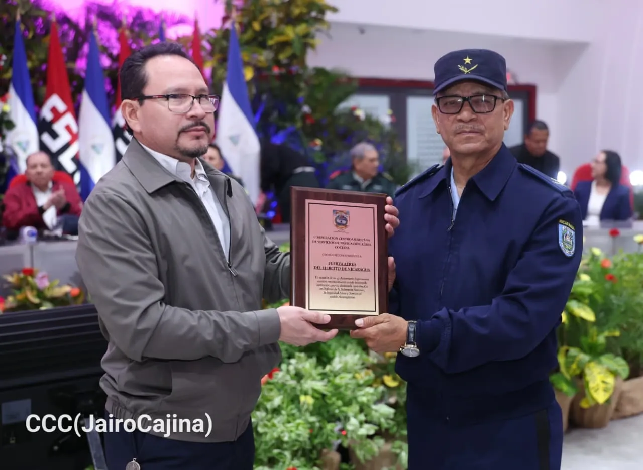 Acto del 47.º aniversario de fundación de la Fuerza Aérea y Defensa Antiaérea del Ejército de Nicaragua