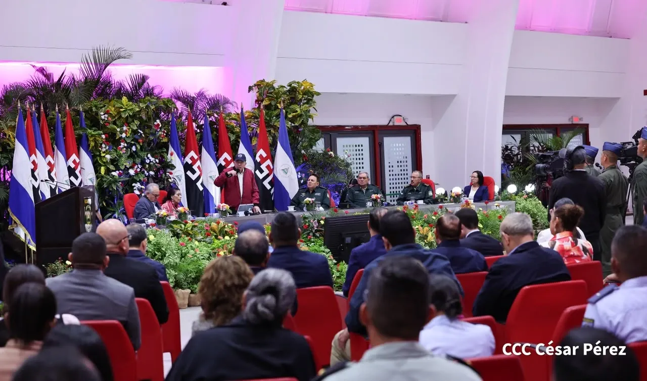 Acto del 47.º aniversario de fundación de la Fuerza Aérea y Defensa Antiaérea del Ejército de Nicaragua
