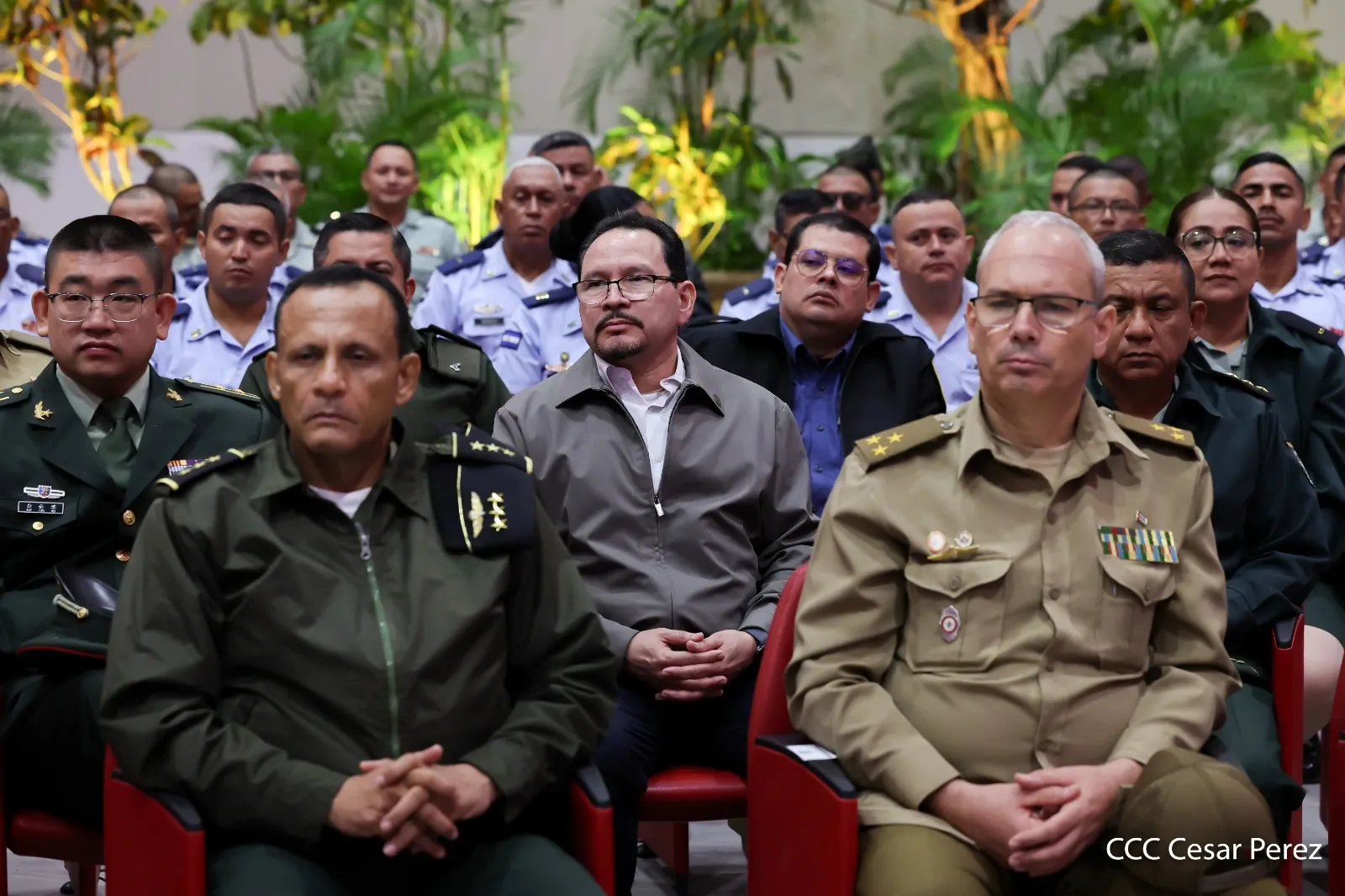 Acto del 47.º aniversario de fundación de la Fuerza Aérea y Defensa Antiaérea del Ejército de Nicaragua