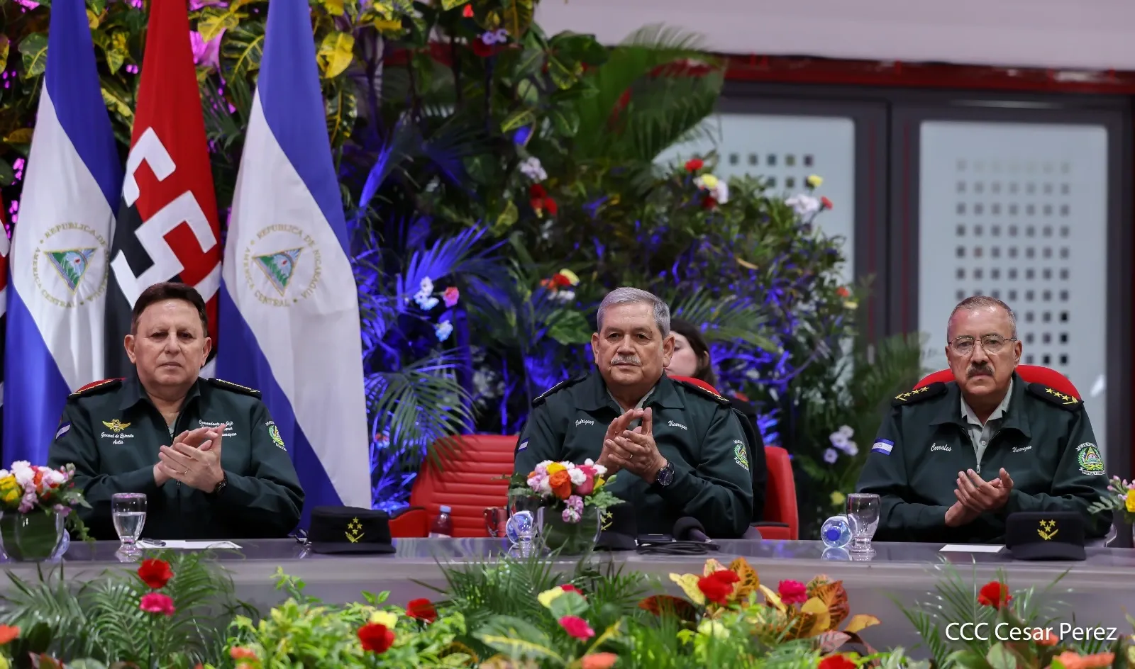 Acto del 47.º aniversario de fundación de la Fuerza Aérea y Defensa Antiaérea del Ejército de Nicaragua