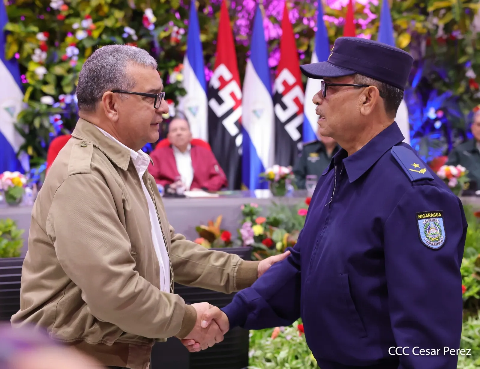 Acto del 47.º aniversario de fundación de la Fuerza Aérea y Defensa Antiaérea del Ejército de Nicaragua