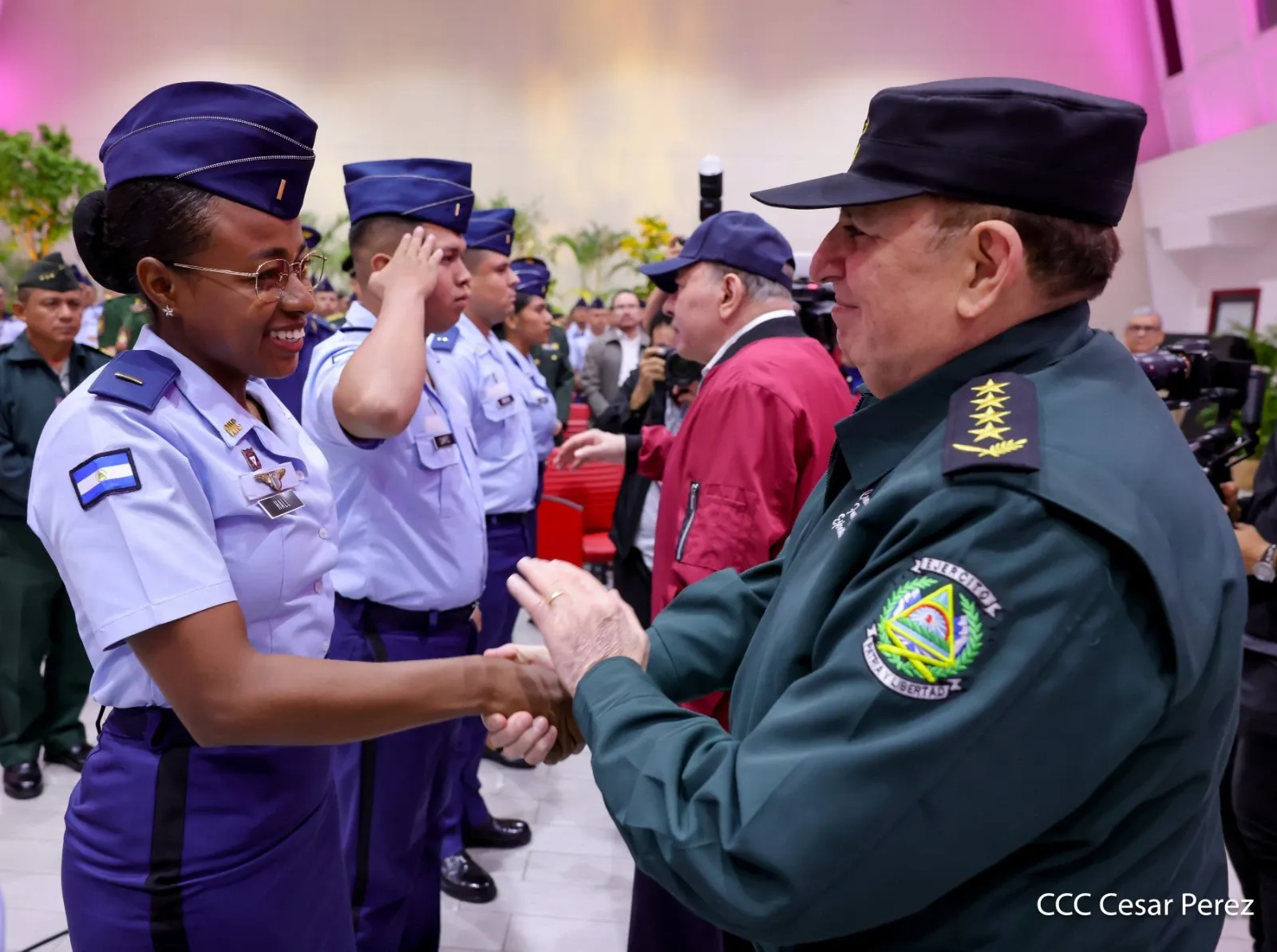 Acto del 47.º aniversario de fundación de la Fuerza Aérea y Defensa Antiaérea del Ejército de Nicaragua