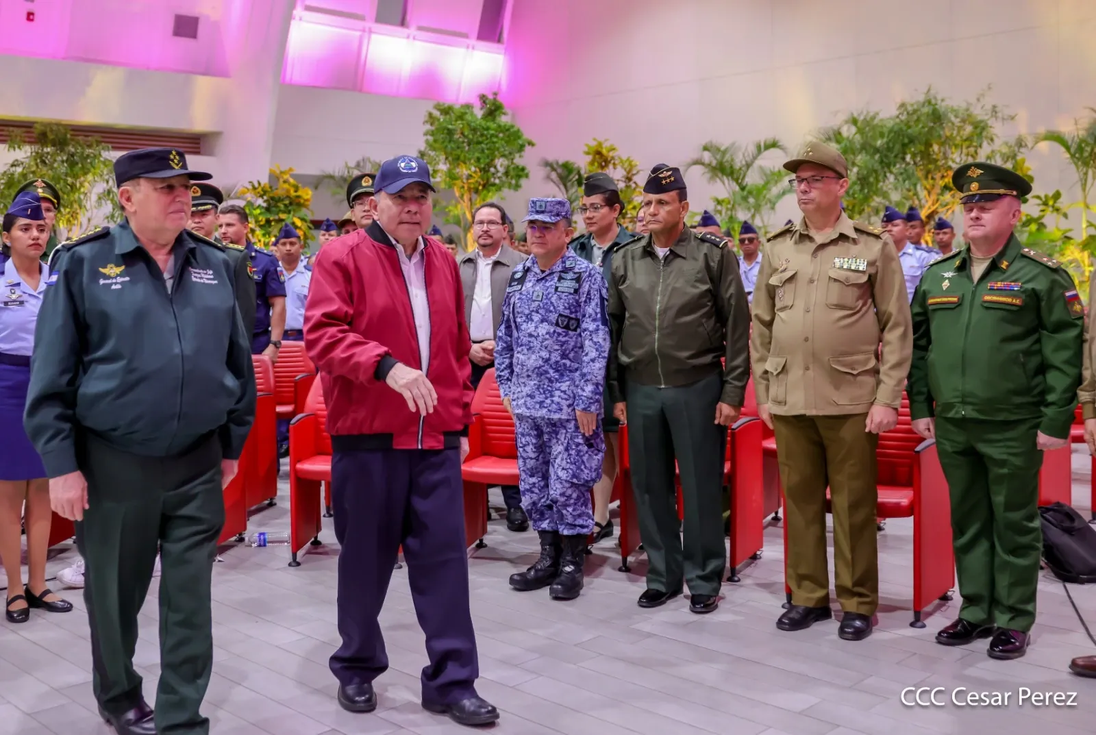 Acto del 47.º aniversario de fundación de la Fuerza Aérea y Defensa Antiaérea del Ejército de Nicaragua