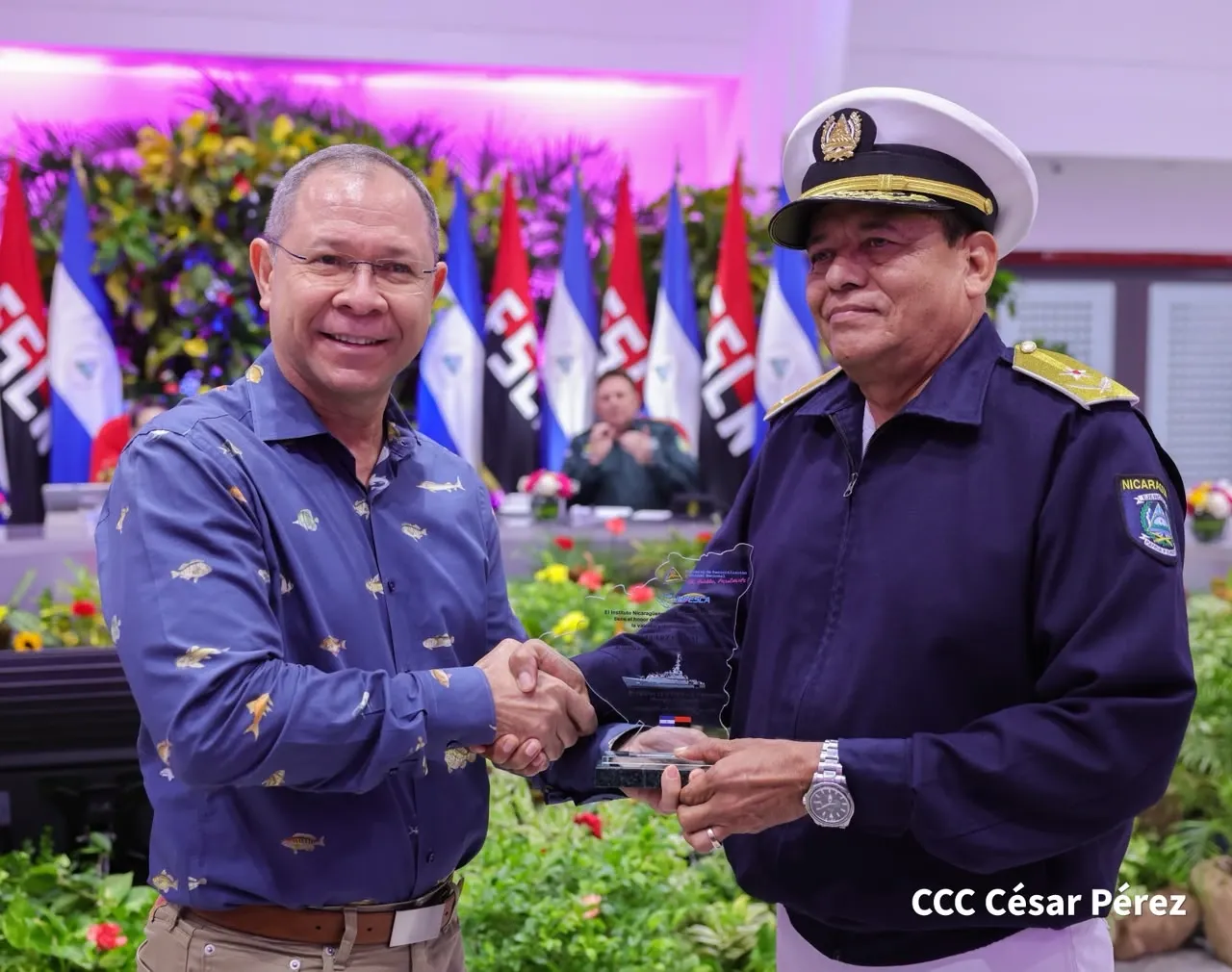 Acto del 46.º aniversario de fundación de la Fuerza Naval del Ejército de Nicaragua