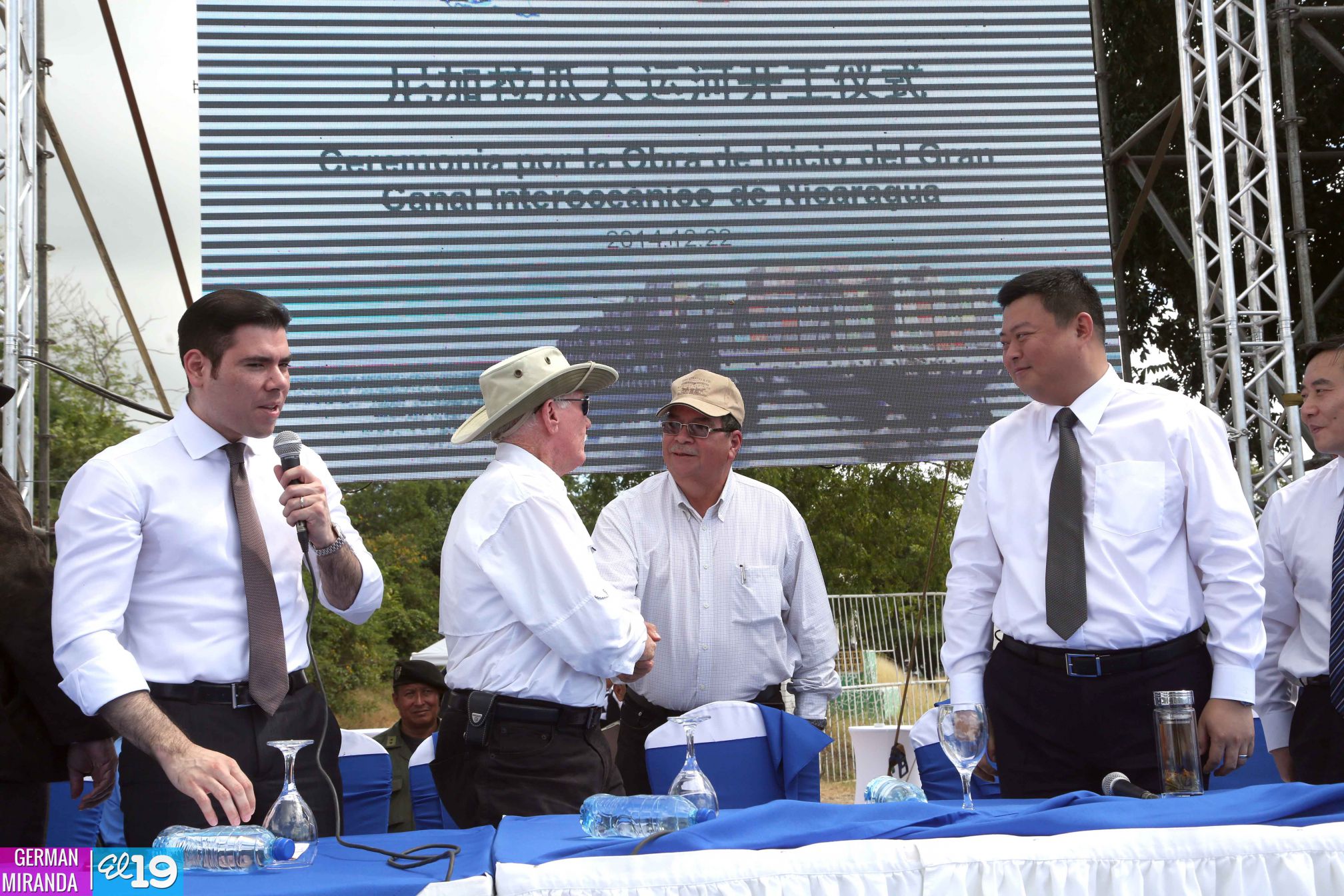 Ceremonia de inauguración de obras iniciales del Gran Canal Interoceánico