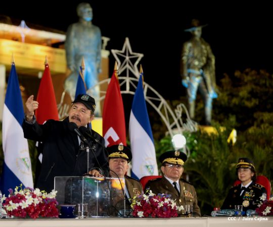 Daniel y Rosario conmemoran 81 Aniversario del Tránsito a la Inmortalidad de Sandino