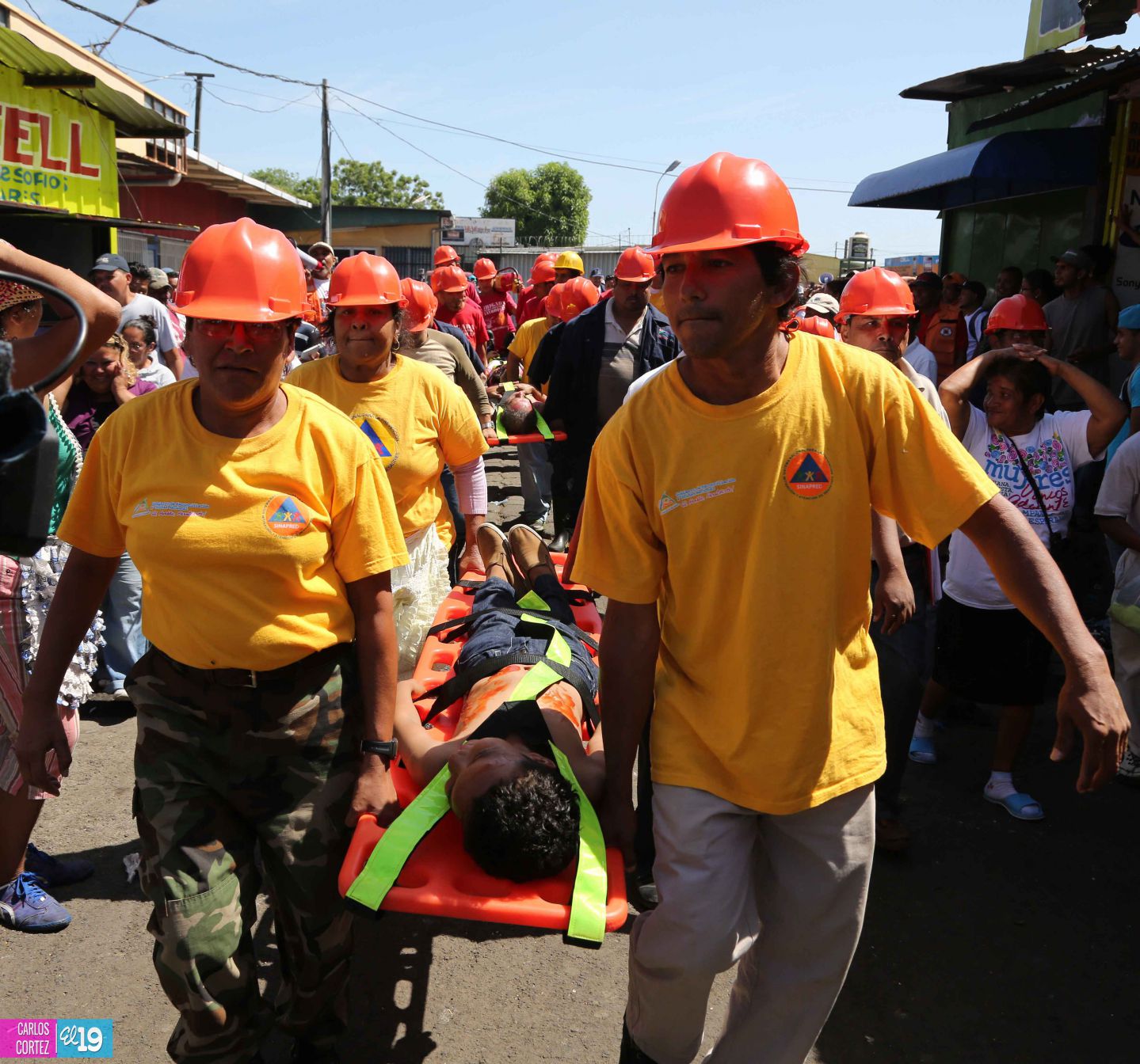 Comerciantes del Oriental desarrollan con éxito simulacro de terremoto