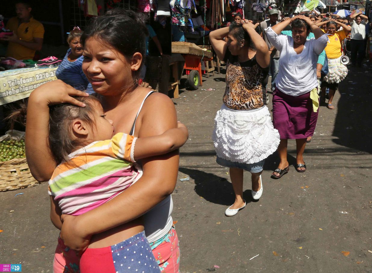 Comerciantes del Oriental desarrollan con éxito simulacro de terremoto