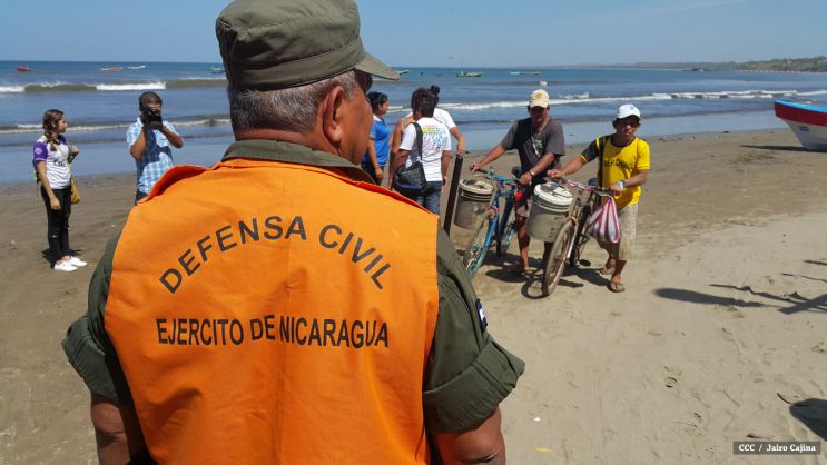 Familias de Masachapa participan masivamente en simulacros de terremoto y tsunami  