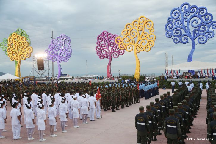 Presidente Daniel y Compañera Rosario encabezan acto del 36 aniversario de constitución de la Fuerza Aérea del Ejército de Nicaragua