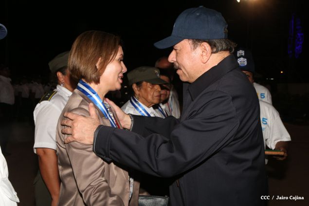 Presidente Daniel y Compañera Rosario presiden celebración del 36 Aniversario del MIGOB