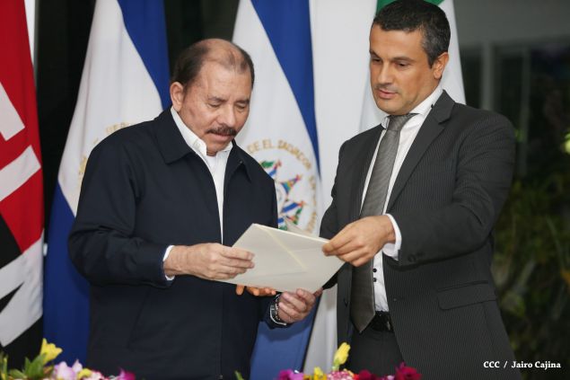 Daniel y Rosario reciben cartas credenciales de nuevos embajadores de Colombia, El Salvador, Italia y Alemania
