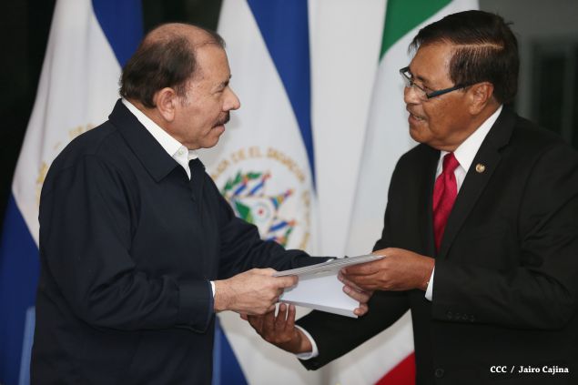 Daniel y Rosario reciben cartas credenciales de nuevos embajadores de Colombia, El Salvador, Italia y Alemania