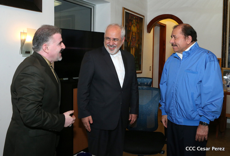 Comandante Daniel Ortega se re&uacute;ne con Canciller de Ir&aacute;n