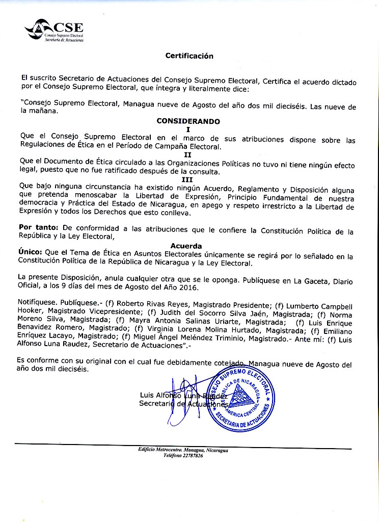 Nota CSE