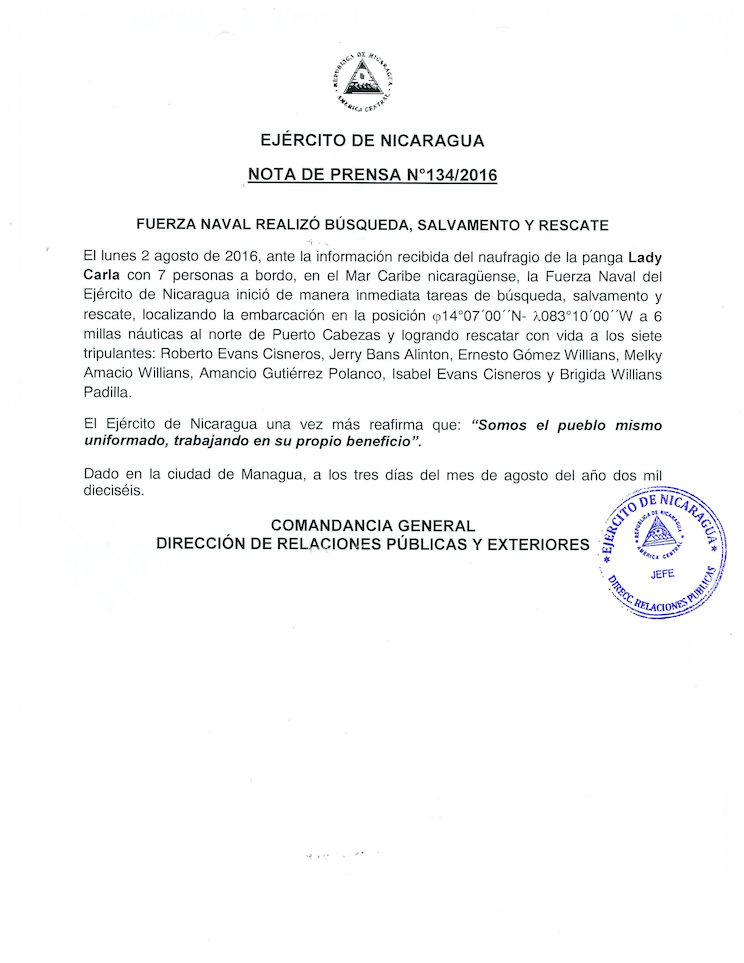Nota de Prensa