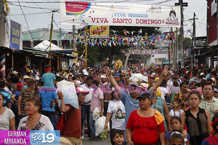 Santo Domingo llega a Managua en medio del j&uacute;bilo de sus devotos