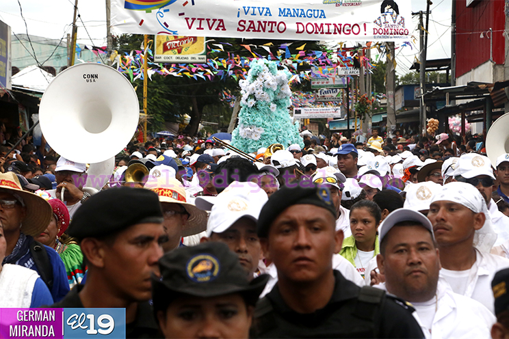 Santo Domingo llega a Managua en medio del j&uacute;bilo de sus devotos