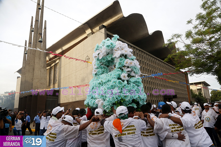 Santo Domingo llega a Managua en medio del j&uacute;bilo de sus devotos