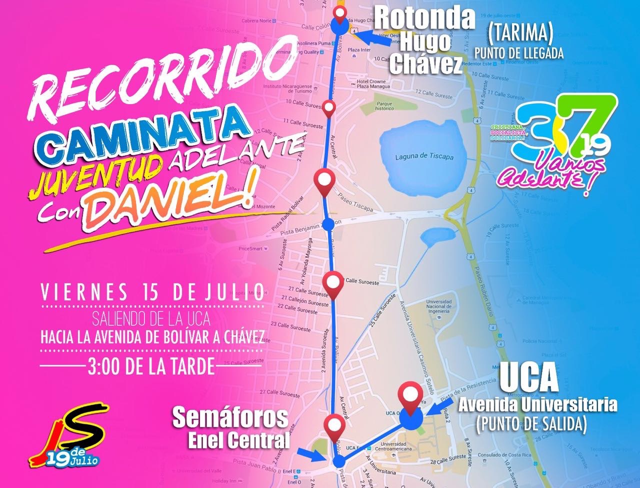 Caminata Juventud, Adelante con Daniel