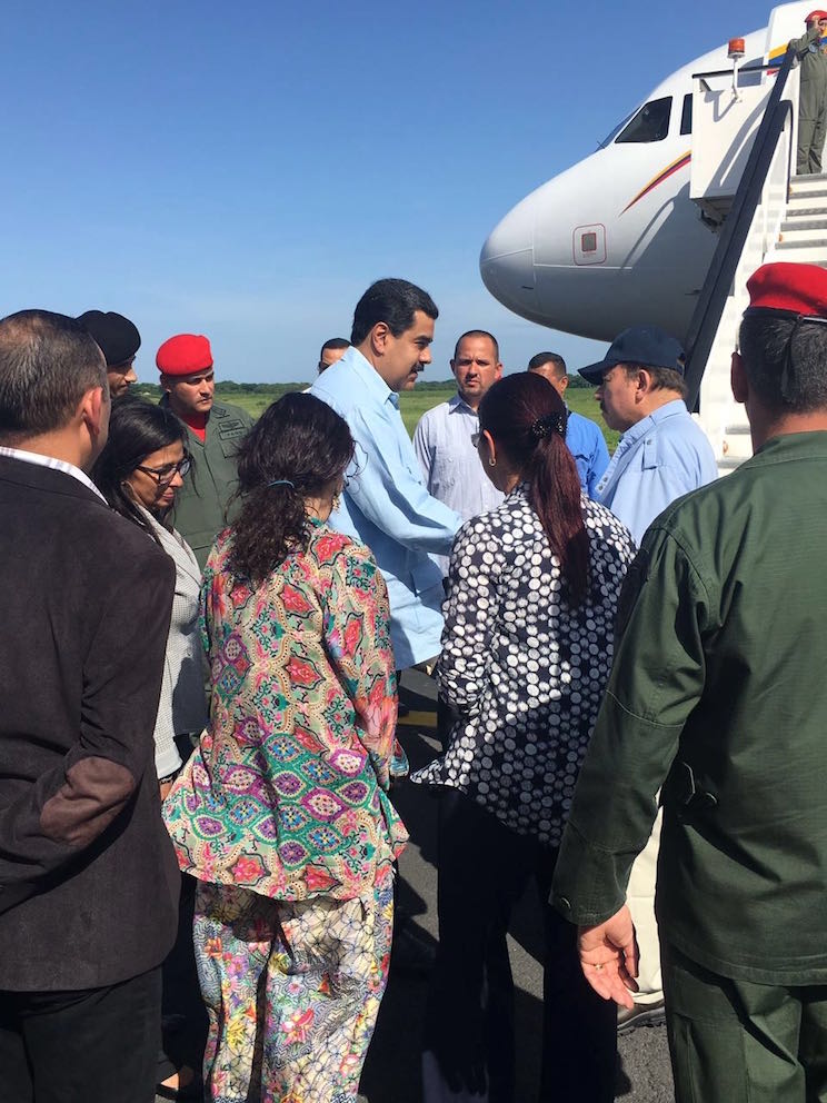 Despedida a Nicol&aacute;s Maduro en Aeropuerto Augusto C. Sandino