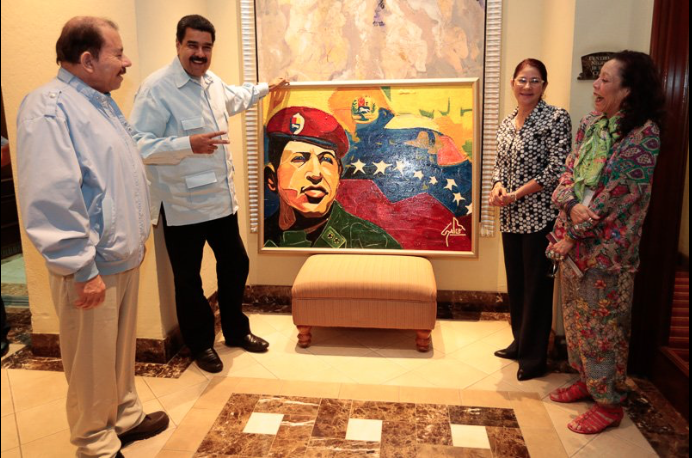 Nicol&aacute;s Maduro se re&uacute;ne con Daniel Ortega y Rosario Murillo