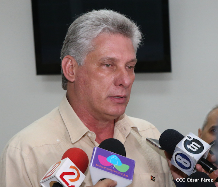 Vicepresidente de Cuba, Miguel D&iacute;az-Canel en Nicaragua