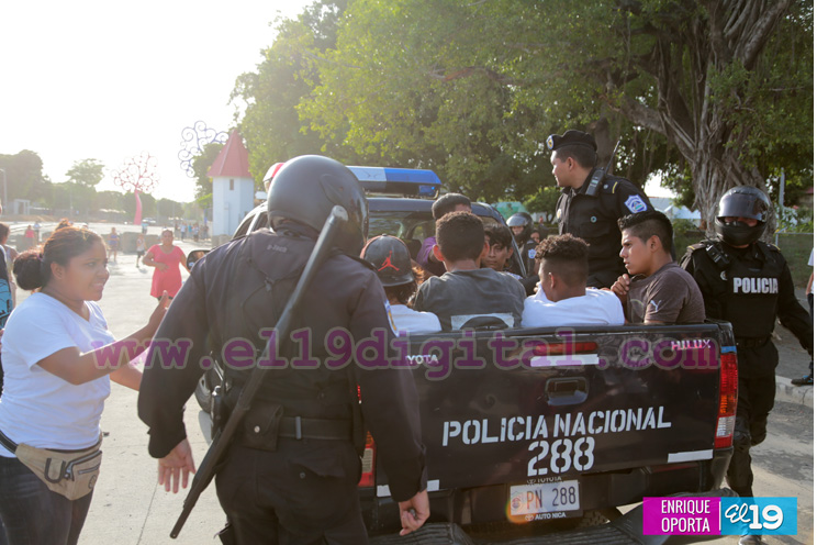 Los Dantos efect&uacute;an exitoso patrullaje preventivo en barrios costeros de Managua