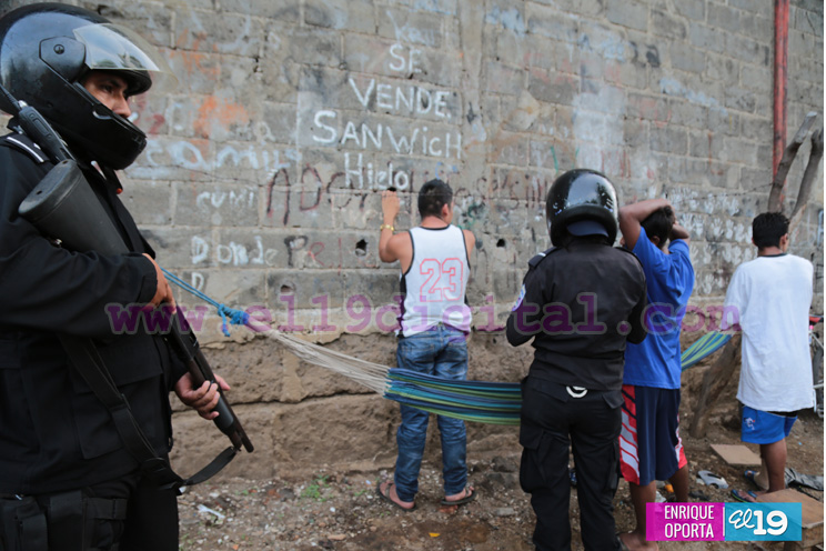Los Dantos efect&uacute;an exitoso patrullaje preventivo en barrios costeros de Managua