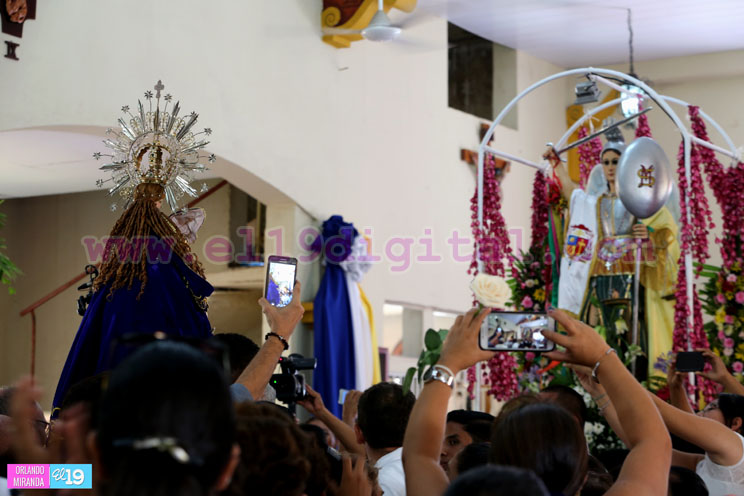 Virgen del Trono concluye hist&oacute;rica visita a Masaya