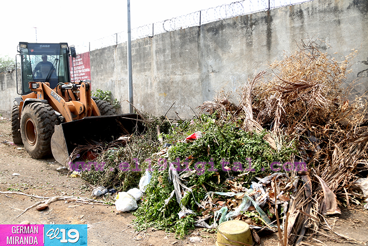 Eliminaci&oacute;n de botaderos ilegales de basura en Managua