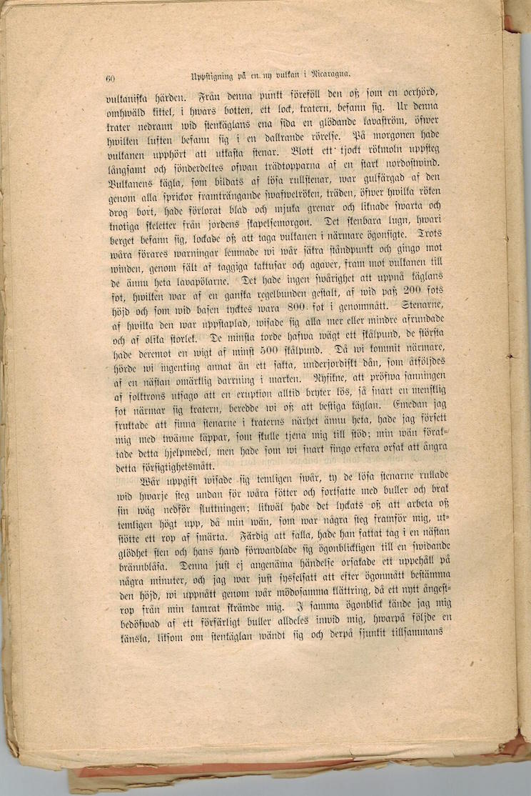 El ascenso a un nuevo volc&aacute;n en Nicaragua visto en 1875 desde Europa n&oacute;rdica