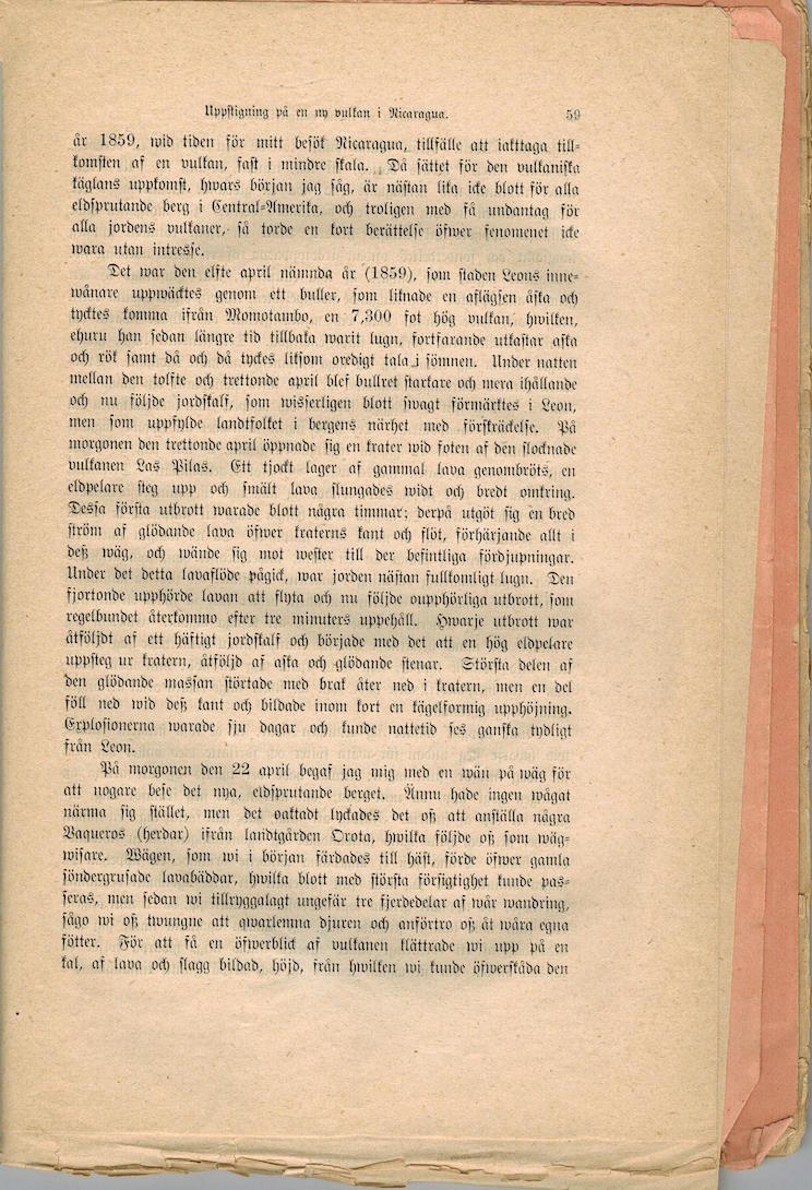 El ascenso a un nuevo volc&aacute;n en Nicaragua visto en 1875 desde Europa n&oacute;rdica